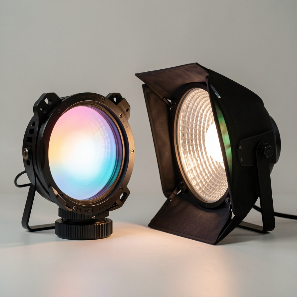 Nanlite Forza 60B bicolor LED svetlo sa Bowens adapterom pored profesionalnog oktobox modifikatora