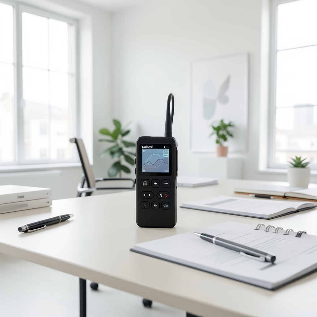 Roland R-07 kompaktni bezični audio rekorder crne boje sa bluetooth upravljanjem