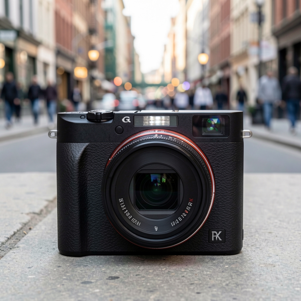 Sony RX100 VII kompaktna kamera sa 1-inčnim sensorom i 24-200mm zumom, crno elegantno telo sa pop-up tražilom, idealna za putovanjia i street fotografiju
